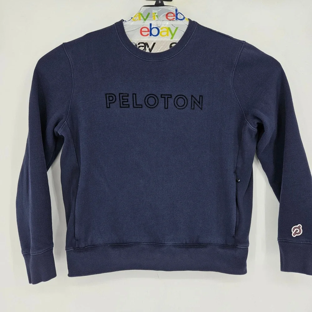 Fourlaps Peloton Sweater Mens Large Blue Pullover‎ Sweatshirt Performance